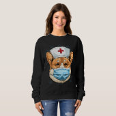 Corgi Dog Nurse Rn Nursing School Afstuderen Trui (Voorkant volledig)