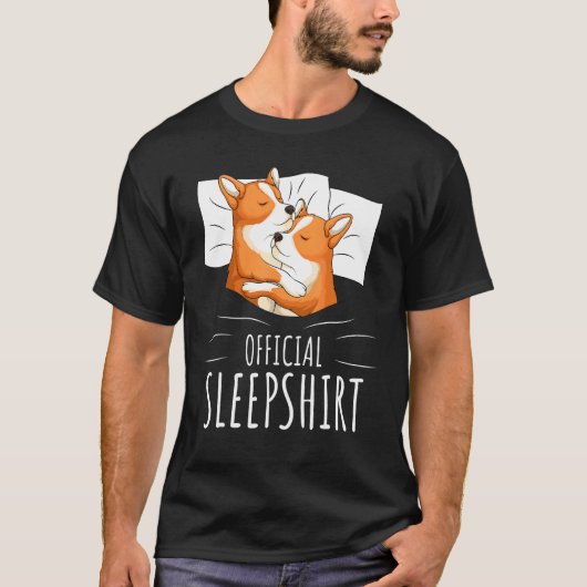 Corgi Dog Official Sleep T-shirt (Voorkant)