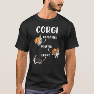 Corgi Dog ongeroosterd verbrand T-shirt