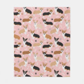 Corgi Dog Paws and Botten Fleece Blanket (Voorkant)