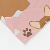 Corgi Dog Paws and Botten Fleece Blanket (Hoek)
