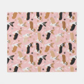Corgi Dog Paws and Botten Fleece Blanket Deken (Voorkant (Horizontaal))