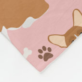 Corgi Dog Paws and Botten Fleece Blanket Deken (Hoek)