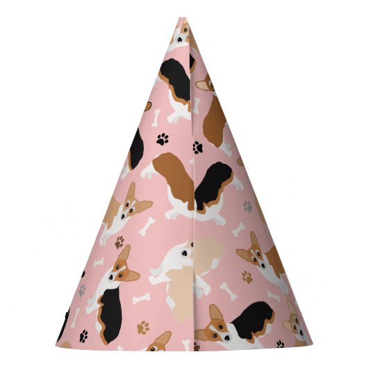 Corgi Dog Paws and Botten Party Pet Feesthoedjes (Achterkant)