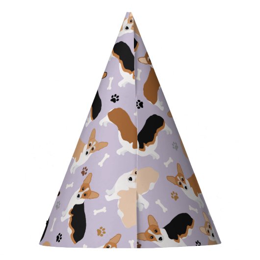 Corgi Dog Paws and Botten Party Pet Feesthoedjes (Achterkant)