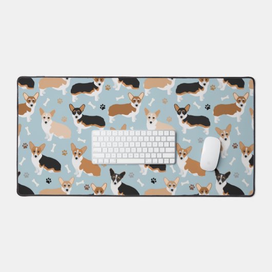 Corgi Dog Paws en Botten Bureaumat (Keyboard & Muis)
