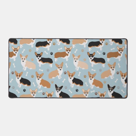 Corgi Dog Paws en Botten Bureaumat (Voorkant)