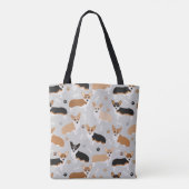 Corgi Dog Paws en Botten Canvas tas (Achterkant)