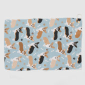 Corgi Dog Paws en Botten Golfhanddoek (Horizontaal)