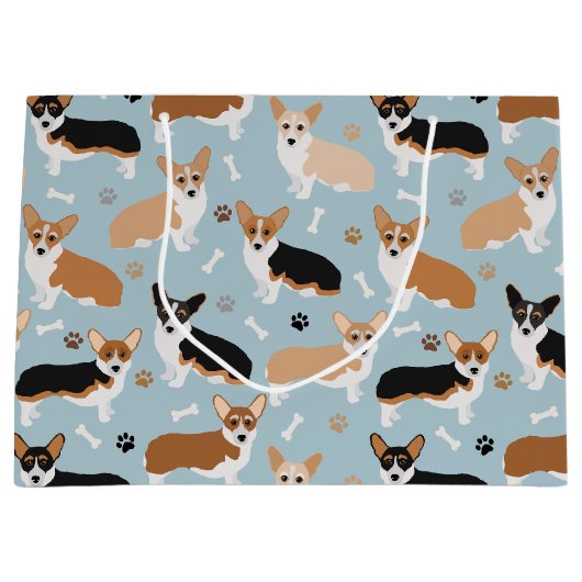 Corgi Dog Paws en Botten Groot Cadeauzakje (Voorkant)
