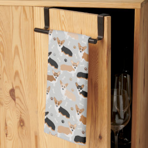 Corgi Dog Paws en Botten Kitchen Towel Theedoek