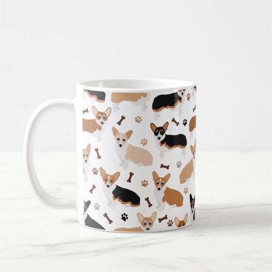 Corgi Dog Paws en Botten Koffiemok (Links)