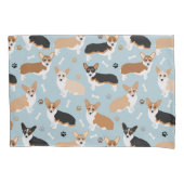 Corgi Dog Paws en Botten Kussensloop (Voorkant)