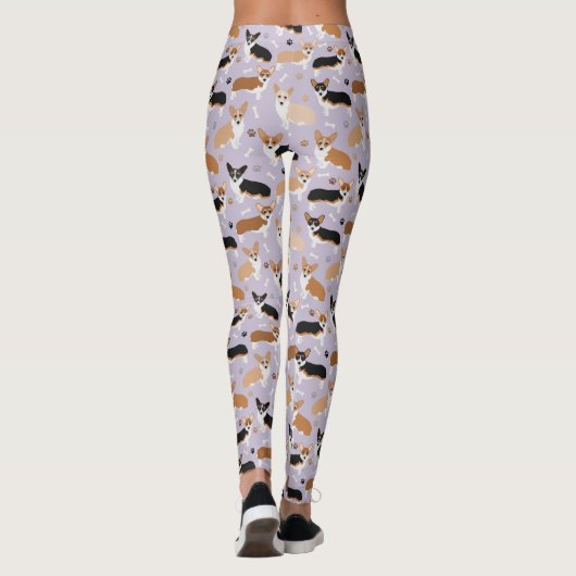 Corgi Dog Paws en Botten Leggings (Achterkant)