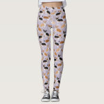Corgi Dog Paws en Botten Leggings<br><div class="desc">Cute Corgi-honden met flauwte, rode en tri-kleuring met pootafdrukken en botten van honden.</div>