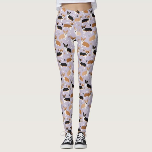 Corgi Dog Paws en Botten Leggings (Voorkant)