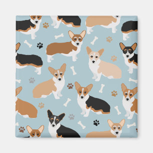 Corgi Dog Paws en Botten Magneet