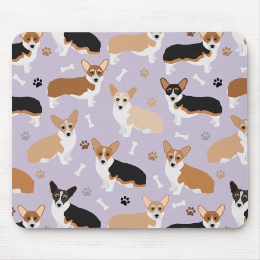 Corgi Dog Paws en Botten Muismat (Voorkant)