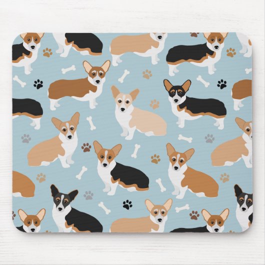 Corgi Dog Paws en Botten Muismat (Voorkant)