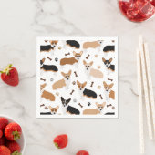 Corgi Dog Paws en Botten Napkins Servet (Insitu)