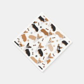 Corgi Dog Paws en Botten Napkins Servet (Hoek)
