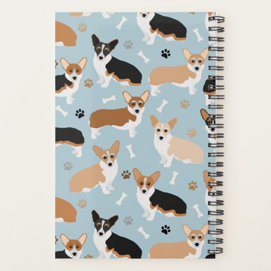 Corgi Dog Paws en Botten Planner (Achterkant)