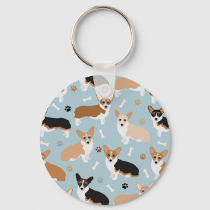 Corgi Dog Paws en Botten Sleutelhanger