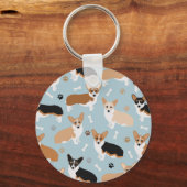 Corgi Dog Paws en Botten Sleutelhanger (Voorkant)