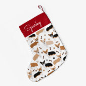 Corgi Dog Paws en Botten Small Kerststop Kleine Kerstsok (Achterkant (Hangend))