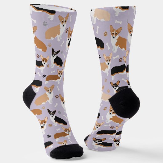Corgi Dog Paws en Botten Socks Sokken (Gebogen)