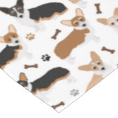 Corgi Dog Paws en Botten Tablecloth Tafelkleed (Gekanteld)