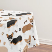 Corgi Dog Paws en Botten Tablecloth Tafelkleed (Voorbeeld)