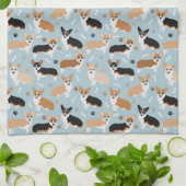 Corgi Dog Paws en Botten Theedoek (Gevouwen)