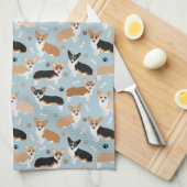 Corgi Dog Paws en Botten Theedoek (Quarter Fold)