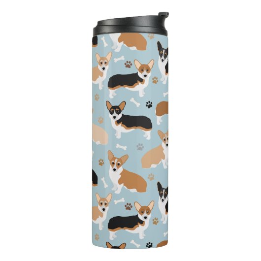 Corgi Dog Paws en Botten Thermosbeker (Gedraaid links)