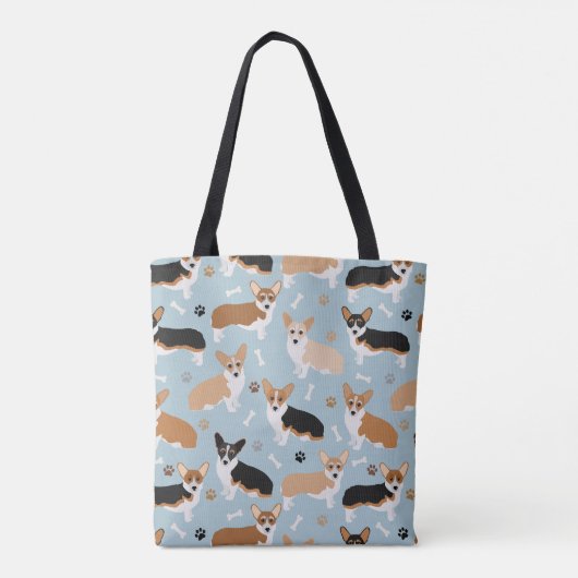Corgi Dog Paws en Botten Tote Bag (Achterkant)