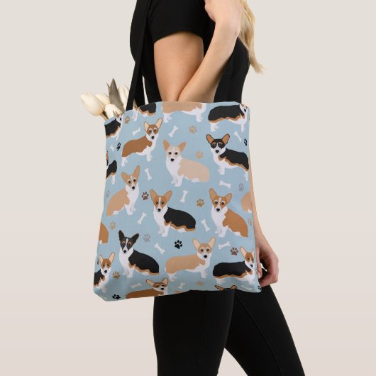 Corgi Dog Paws en Botten Tote Bag (Dichtbij)