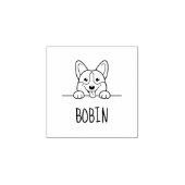 Corgi Dog Pet Aangepaste Naam Rubberstempel (Afrduk)