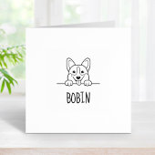 Corgi Dog Pet Aangepaste Naam Rubberstempel