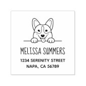 Corgi Dog Pet Adres Zelfinktende Stempel (Design)