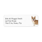 Corgi Dog Pet Animal Etiket (Voorkant)