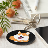 Corgi Dog Pet Animal Sleutelhanger (Zijkant)