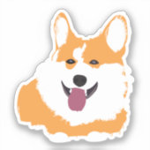 Corgi Dog Pet Animal Sticker (Voorkant)