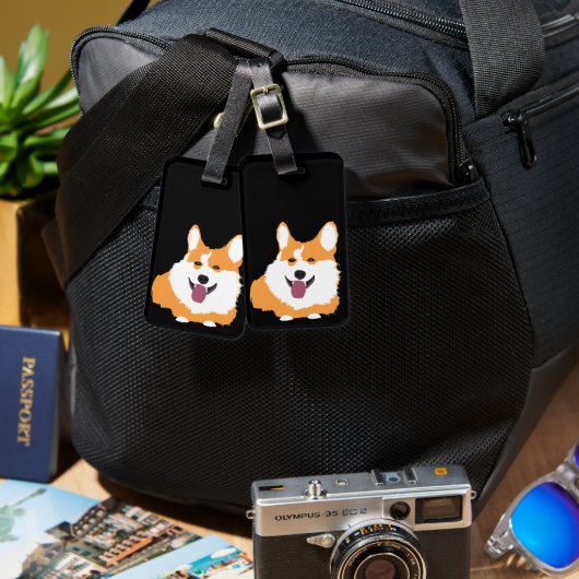 Corgi Dog Pet Bagagelabel (Voorkant /achterkant)