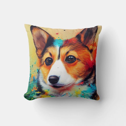 Corgi Dog Pet Leuke Schattige Dierenmetgezel Kussen (Voorkant)
