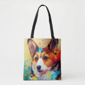 Corgi Dog Pet Leuke Schattige Dierenmetgezel Tote Bag (Voorkant)