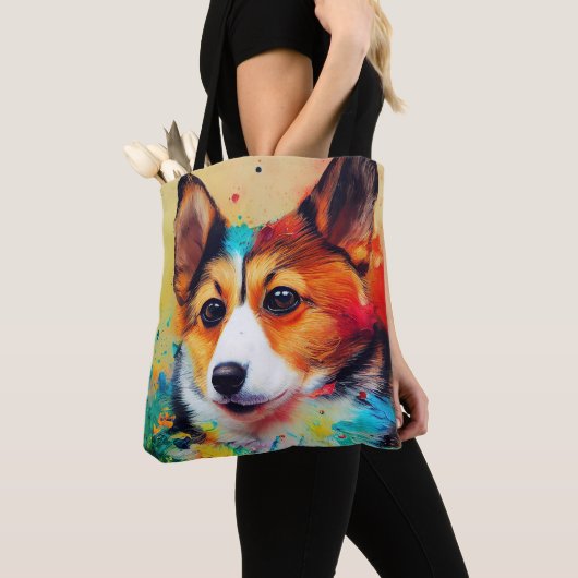 Corgi Dog Pet Leuke Schattige Dierenmetgezel Tote Bag (Dichtbij)