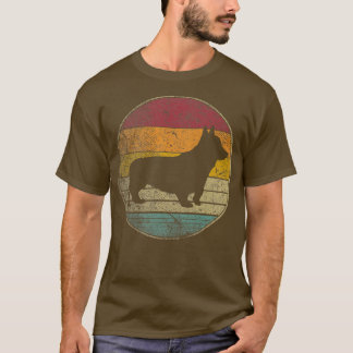 Corgi Dog Pet Onderdruk Retro 70s 80s 90s T-shirt