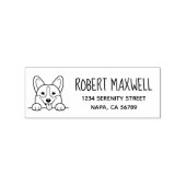 Corgi Dog Pet Retouradres Rubberstempel (Afrduk)