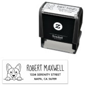 Corgi Dog Pet Retouradres Zelfinktende Stempel (In situ)